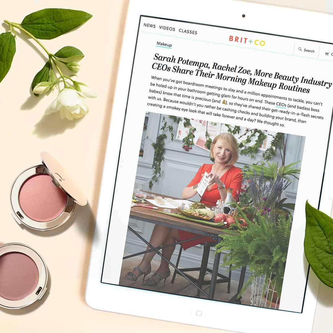 jane iredale in brit + co talking about her morning routine