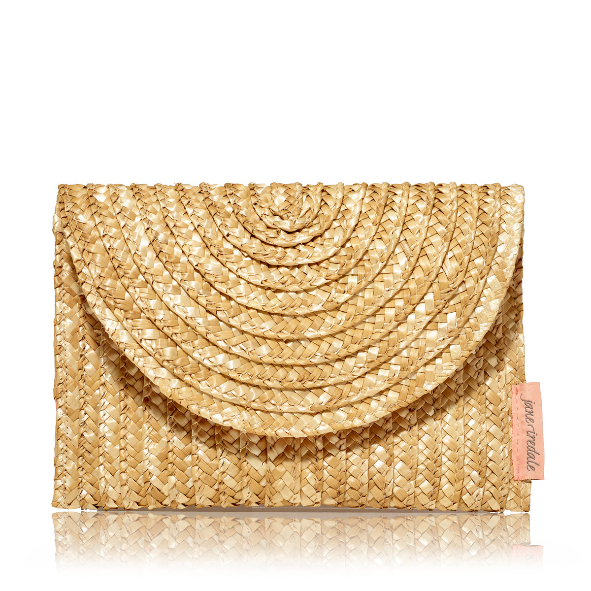 Straw Clutch Cosmetic Bag view 1